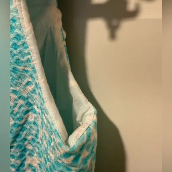 Lilly Pulitzer EUC Size 6 MacFarlane Shorely Blue Sea Cup Lace Detail Mini Dress - Picture 11 of 14